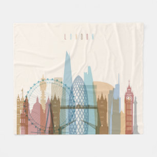 Stadt-Skyline Londons, England   Fleecedecke