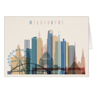 Stadt-Skyline Melbournes, Australien