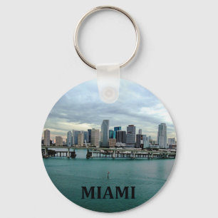 Stadt-Skyline Miamis Florida   Schlüsselanhänger