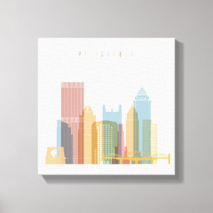 Stadt-Skyline Pittsburghs, Pennsylvania   Leinwanddruck