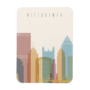 Stadt-Skyline Pittsburghs, Pennsylvania   Magnet