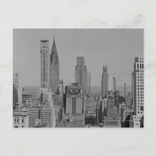 Stadt-Skyline Postkarte (Vorderseite)