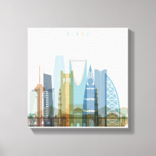 Stadt-Skyline Riads, Saudi-Arabien   Leinwanddruck