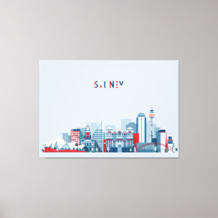 Stadt-Skyline Sydneys Australien Leinwanddruck