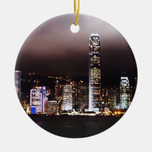 Stadt-Skyline-Verzierung Keramik Ornament (Vorne)