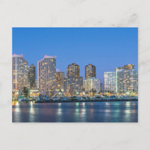 Stadt Skyline von Waikiki Postkarte