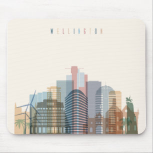Stadt-Skyline Wellingtons, Neuseeland   Mousepad