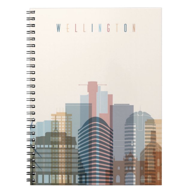 Stadt-Skyline Wellingtons, Neuseeland | Notizblock (Vorderseite)