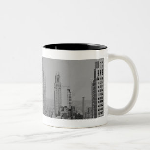 Stadt-Skyline Zweifarbige Tasse