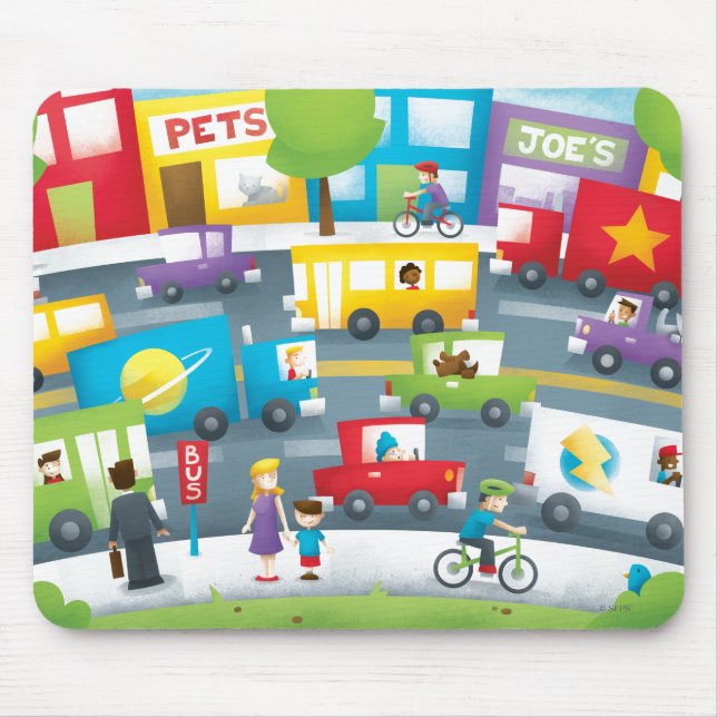 Stadt-Straße Mousepad (Vorne)