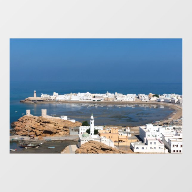 Stadt Sur in der Nähe von Muscat - Oman Fensteraufkleber (Blatt)
