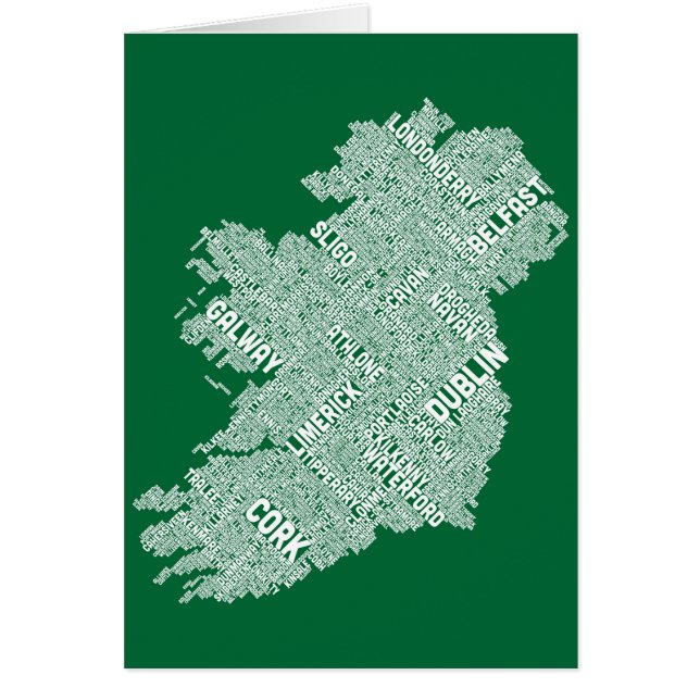 Stadt-Textabbildung Irlands Eire (Vorne)