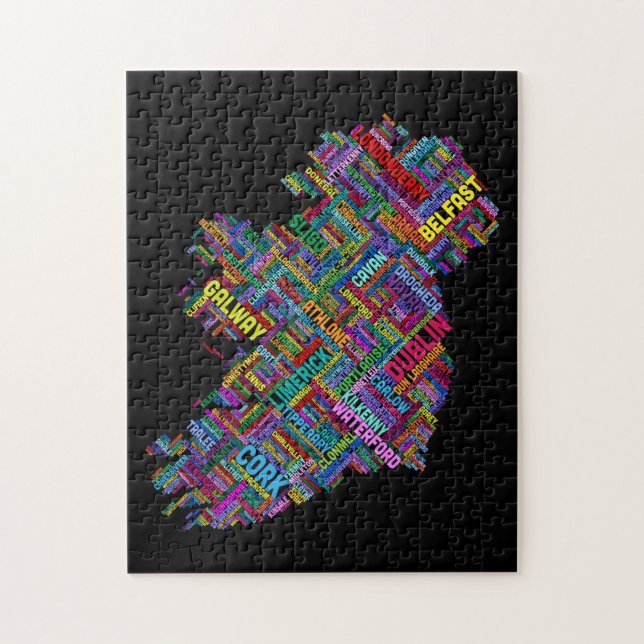 Stadt-Textabbildung Irlands Eire (Vertikal)