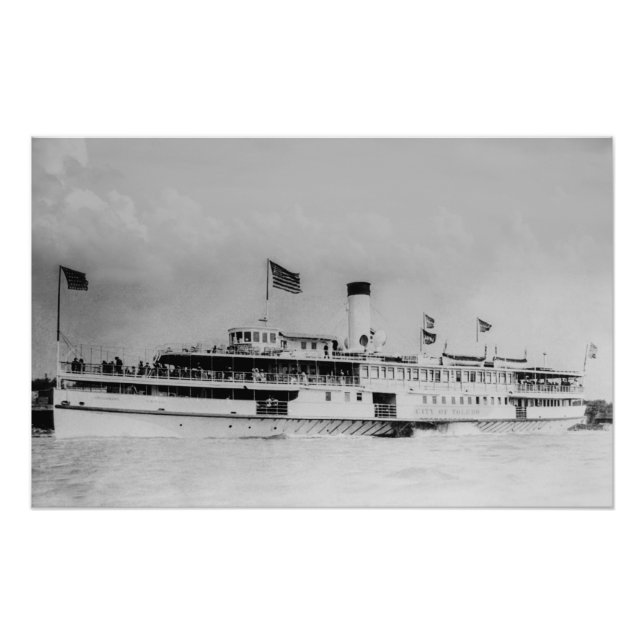 Stadt Toledo, Passagierdampfer der Großen Seen Fotodruck (Vorne)