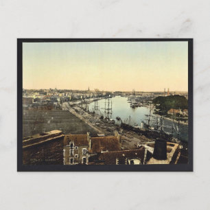 Stadt und Hafen, Nantes, Frankreich Klassiker Foto Postkarte