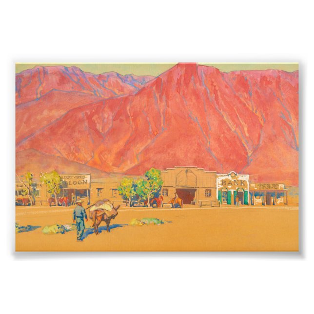 Stadt und Klippen von Maynard Dixon Fotodruck (Vorne)