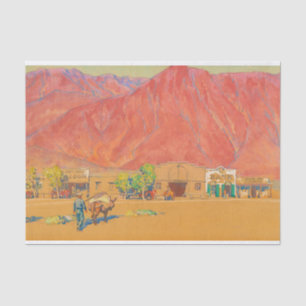 Stadt und Klippen von Maynard Dixon Seidenpapier