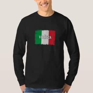 Stadt Vicenza mit italienischer Flagge T-Shirt