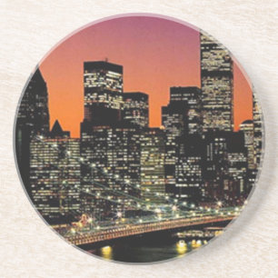 Stadt-Visions-Untersetzer Sandstein Untersetzer