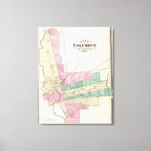 Stadt von Columbus, Franklin County, Ohio Leinwanddruck