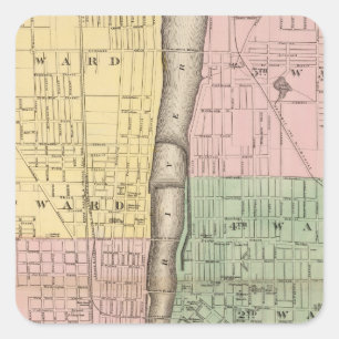 Stadt von Grand Rapids, Kent County Quadratischer Aufkleber