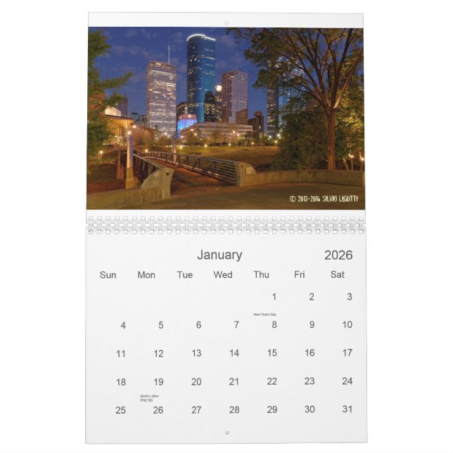 Stadt von Houston-Kalender Kalender (Jan 2026)
