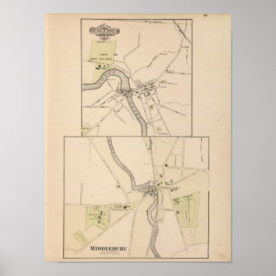Stadt von Middlebury Poster