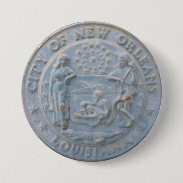 Stadt von New Orleans (runder Knopf) Button (Vorderseite)