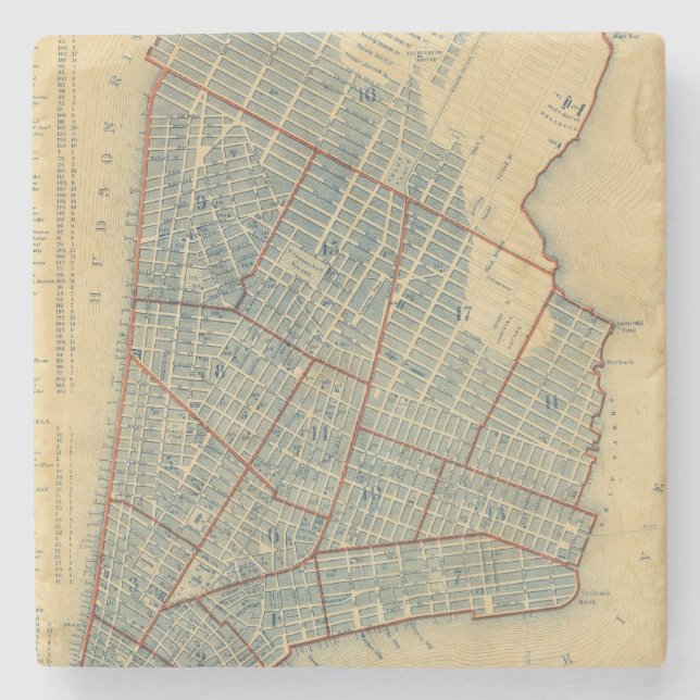 Stadt von NewYork Steinuntersetzer (Vorderseite)