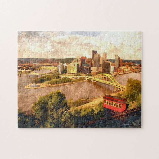 Stadt von Pittsburgh-Puzzlespiel (Horizontal)