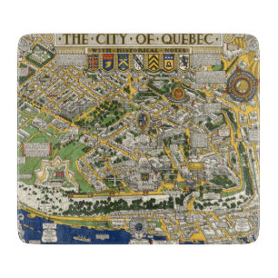 Stadt von Quebec-Karte Schneidebrett