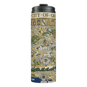 Stadt von Quebec-Karte Thermosbecher