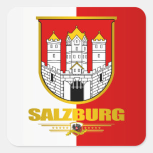 Stadt von Salzburg Quadratischer Aufkleber