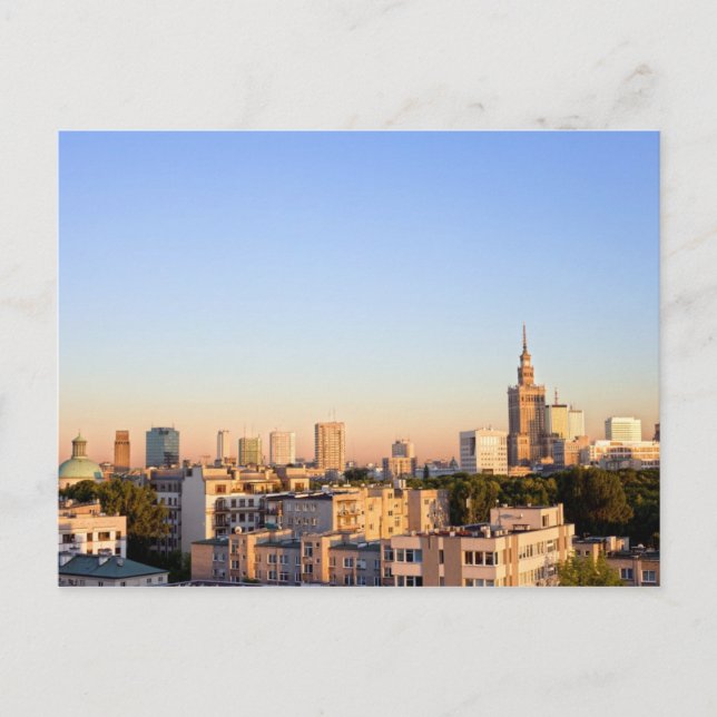 Stadt Warschau in Polen Postkarte (Vorderseite)