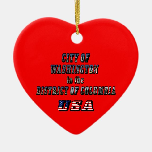 Stadt Washington im District of Columbia USA Keramik Ornament (Vorne)