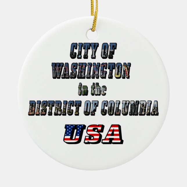 Stadt Washington im District of Columbia USA Keramik Ornament (Vorne)
