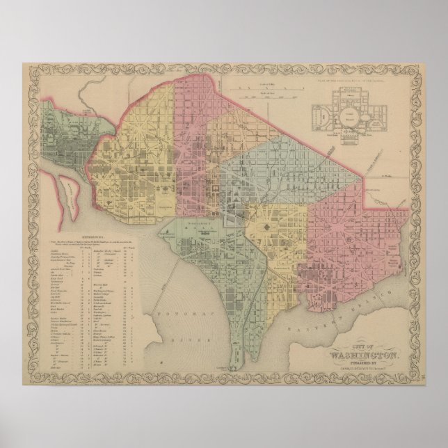 Stadt Washington Poster (Vorne)