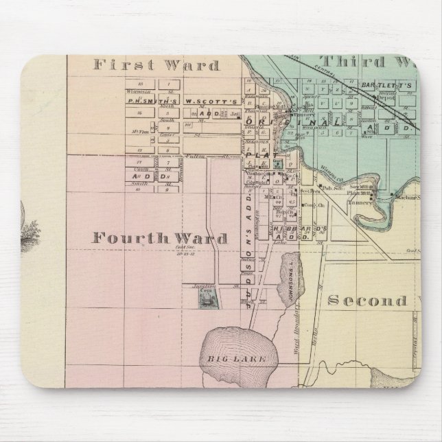 Stadt Waupaca, Dorf Winneconne Mousepad (Vorne)