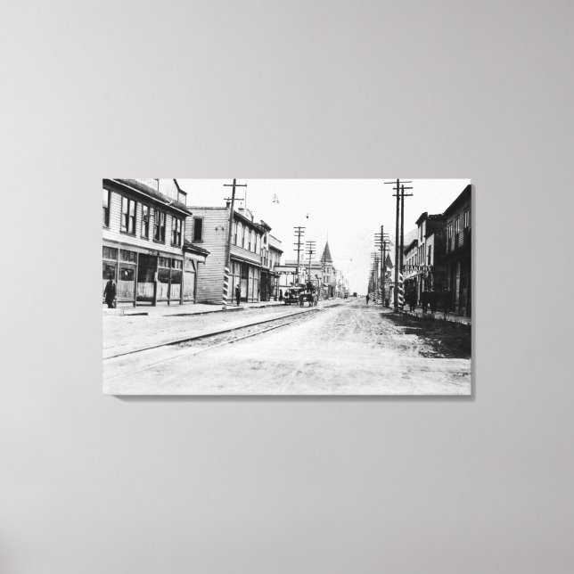 Stadtansicht auf Skagway, Alaska-Foto Leinwanddruck (Vorderseite)