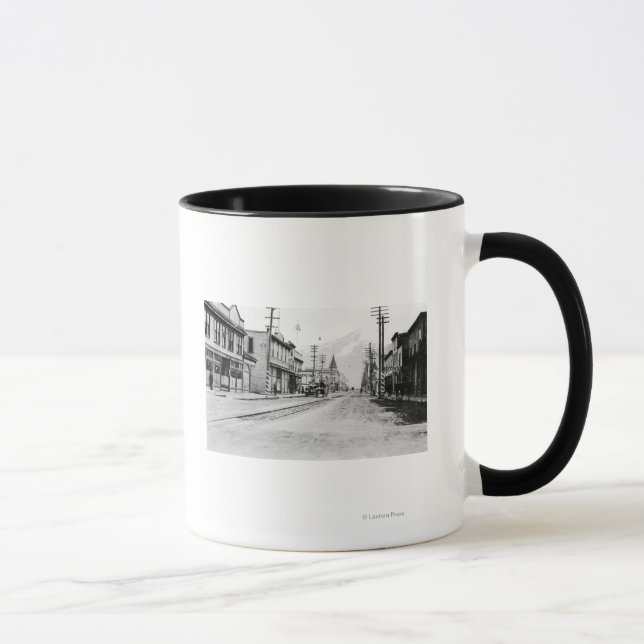 Stadtansicht auf Skagway, Alaska-Foto Tasse (Rechts)