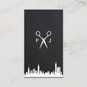 Stadtansicht Friseurin Barber Business Card Visitenkarte
