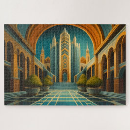 Stadtansicht Geräumige Farben Art Deco Stil