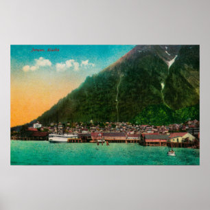 Stadtansicht Juneau, AlaskaJuneau, AK 2 Poster