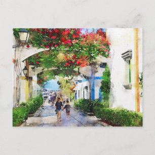 Stadtansicht Puerto de Morgan auf Gran Canaria. Ge Postkarte