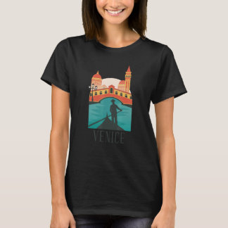 Stadtansicht Venedig Italien Silhouette Umriss Ski T-Shirt