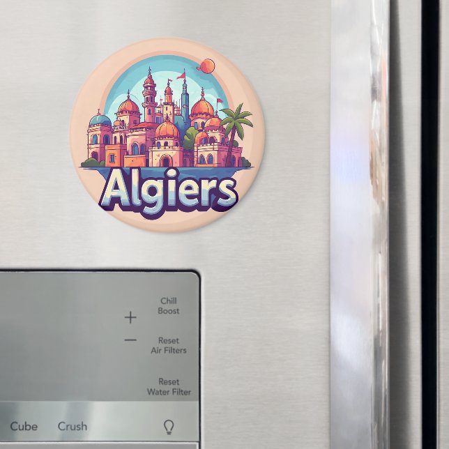 Stadtansicht von Algier mit historischen Kuppeln Magnet (In Situ (Kühlschrank))