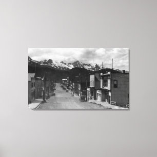 Stadtansicht von Cordova, Alaska-Fotografie Leinwanddruck