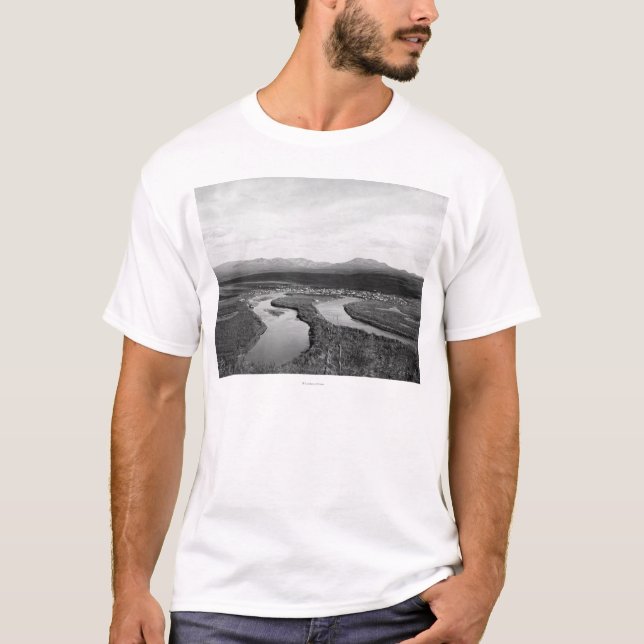 Stadtansicht von Iditarod, Alaska-Fotografie T-Shirt (Vorderseite)