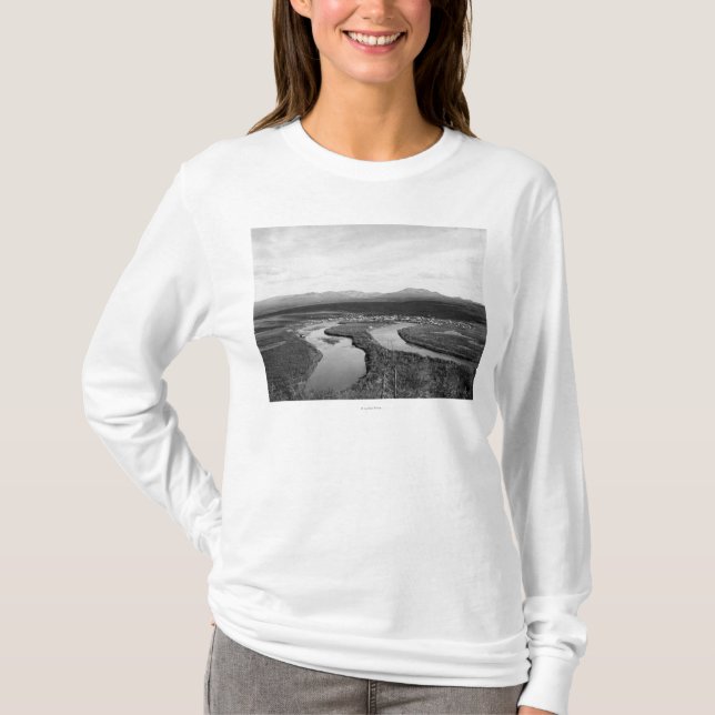 Stadtansicht von Iditarod, Alaska-Fotografie T-Shirt (Vorderseite)