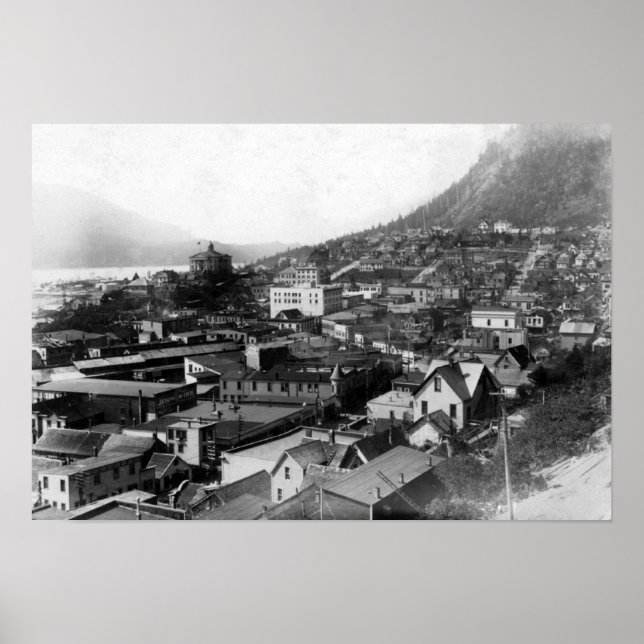 Stadtansicht von Juneau, Alaska-Foto Poster (Vorne)